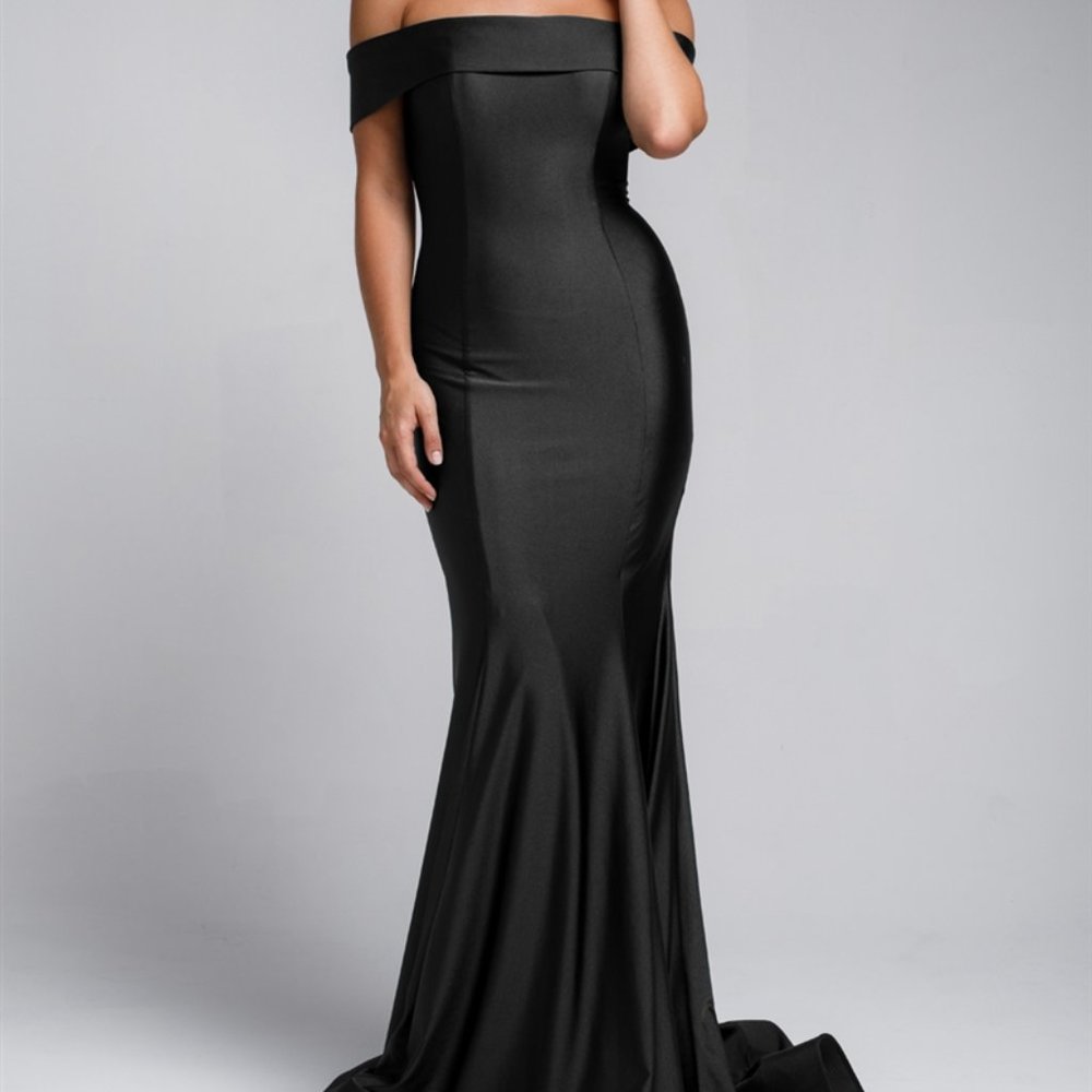 NEW Black Prom Party Evening Off Shoulder Evening Party Wedding Dress GOWN AC373_8
